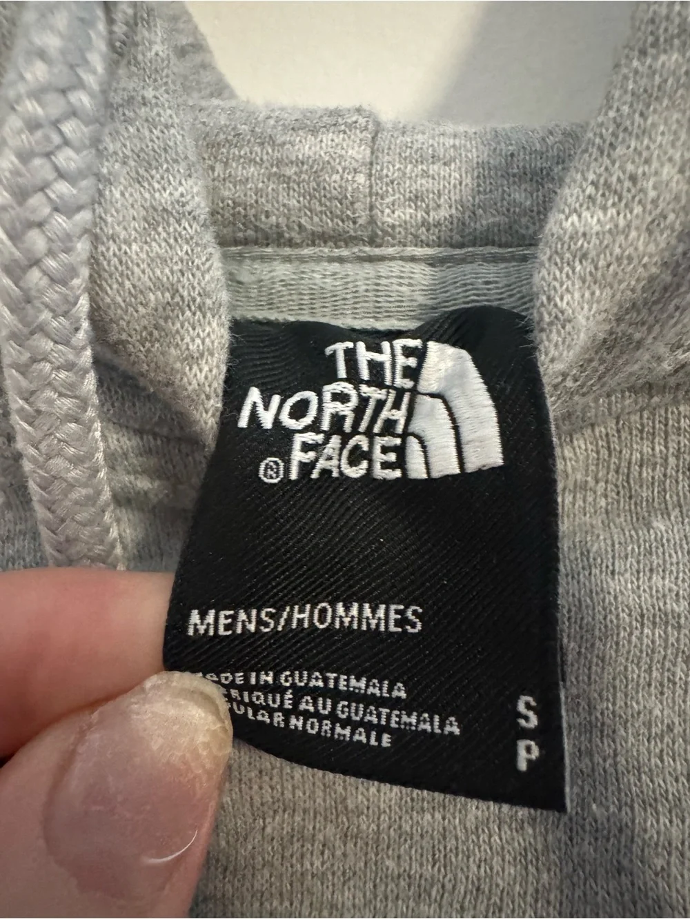 The North Face Hooded Pullover Sweatshirt in Grey with White Logo